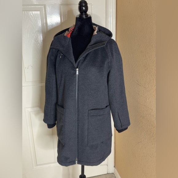 Pendleton Jackets & Blazers - New Pendleton Women's Beverly Wool Blend Hooded Coat In Dark Gray Size Medium​​​